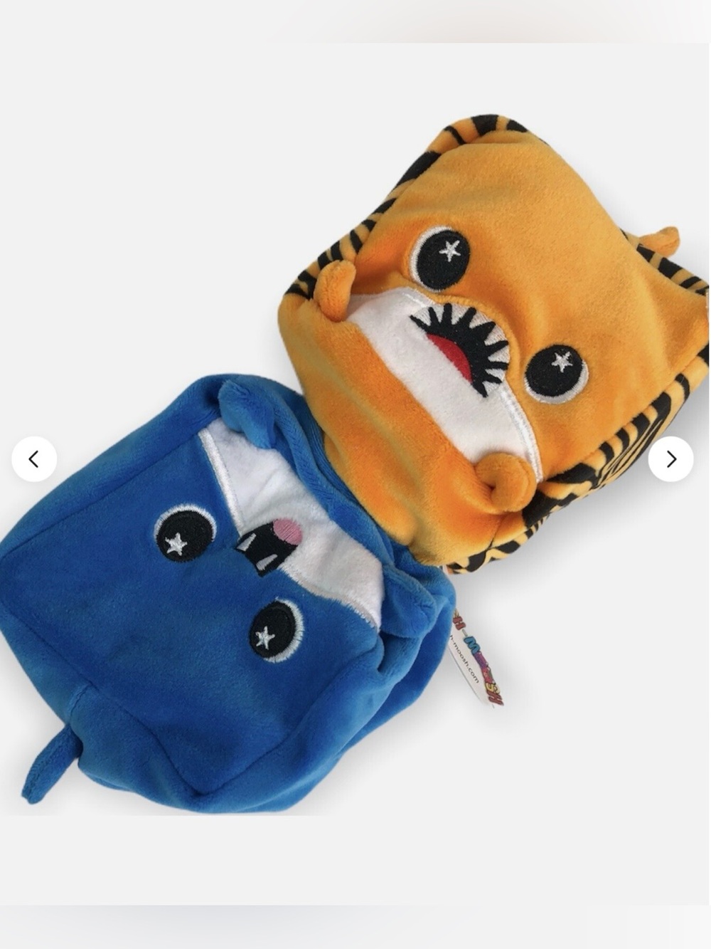 Moosh-Moosh Squared Flip ‘Ems Reversible “Mac” the Tiger Shark Small Plush- EUC - Picture 11 of 11